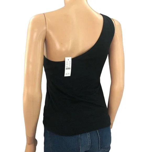 J Crew One Shoulder Tank Top Stretchy - Picture 3 of 5